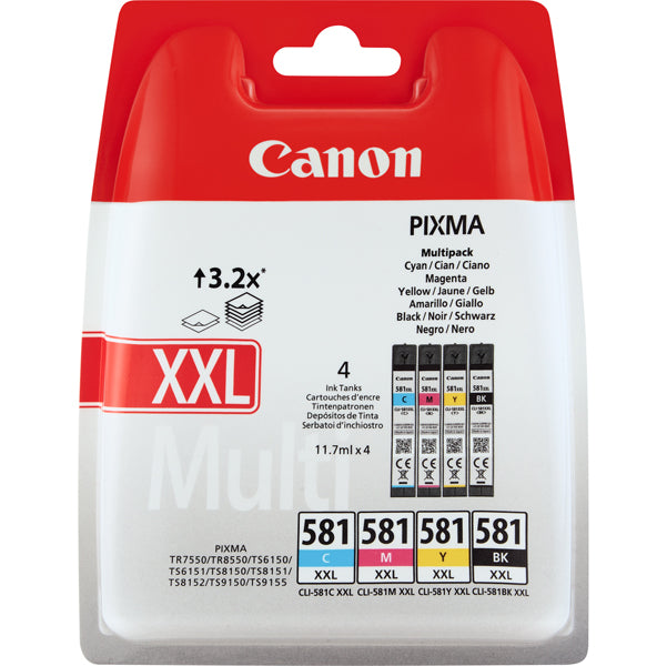 CANON - 1998C007AA - Canon - Cartuccia ink - C-M-Y-K - 1998C005 - C 296 pag- M 397 pag- Y 296 pag- K 795 pag - CAN1998C005 -  Conf. da 1 Pz.