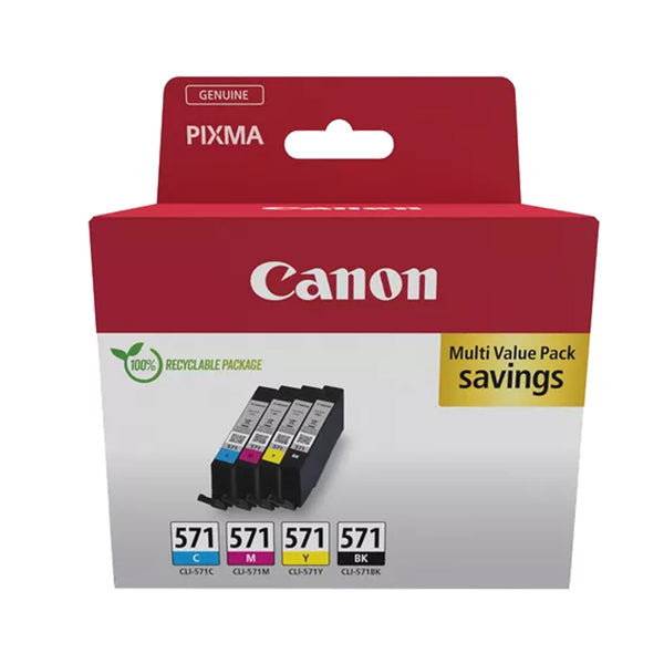 CANON - 0386C009 - Canon Cartuccia CLI-571 C-M-Y-BK SEC - CANCLI571MPS -  Conf. da 1 Pz.