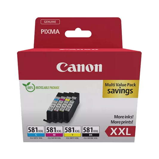 CANON - 1998C006 - Canon - Cartuccia ink Multipack  - BK-C-M-Y -  CL-581XXL - 1998C006 - CANCLI581XXLMU -  Conf. da 1 Pz.