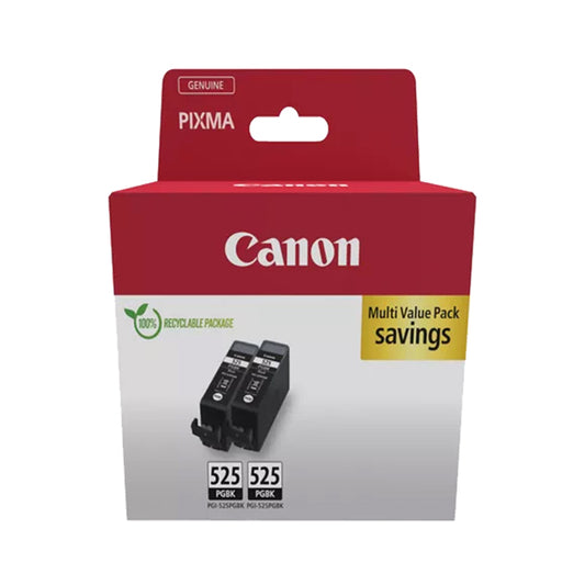 CANON - 4529B017 - Canon - 2X Cartuccia ink - Nero -PGI-525BK- 4529B017 - CANINKPGI525TB -  Conf. da 1 Pz.