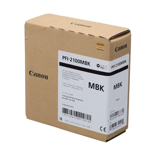 CANON - 5265C001 - Canon - Cartuccia PFI-2100 - Matte Nero - 5265C001 - CANPFI2100MBK -  Conf. da 1 Pz.