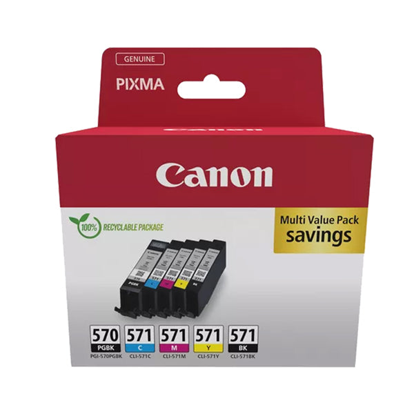 CANON - 0372C006 - Canon - Cartuccia ink - PGBK-M-Y-C -PGI570-CLI-570 - 0372C006 - CANPGI570MP -  Conf. da 1 Pz.