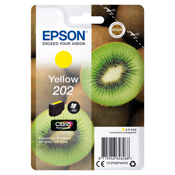 EPSON - C13T02F44010 - Epson - Cartuccia ink - 202 - Giallo - C13T02F44010 - 4,1ml - EPST02F44010 -  Conf. da 1 Pz.
