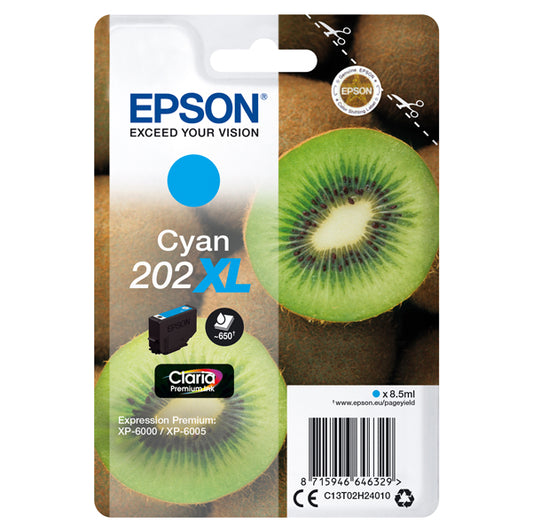 EPSON - C13T02H24010 - Epson - Cartuccia ink - 202XL - Ciano - C13T02H24010 - 8,5ml - EPST02H24010 -  Conf. da 1 Pz.