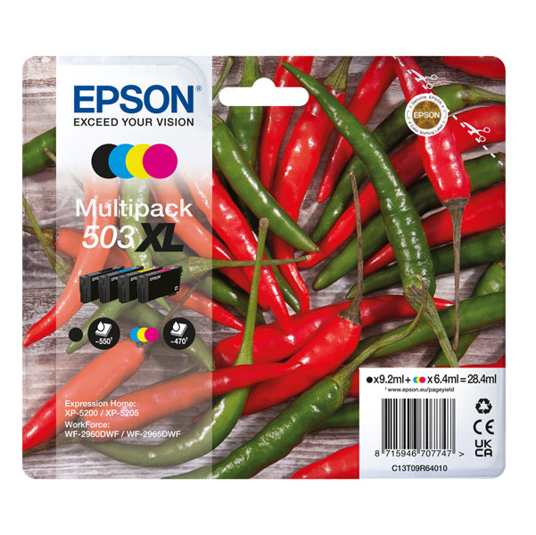 EPSON - C13T09R64010 - Epson - Multipack Cartucce - 503XL - BK-C-M-Y - C13T09R64010 - EPST09R64010 -  Conf. da 1 Pz.
