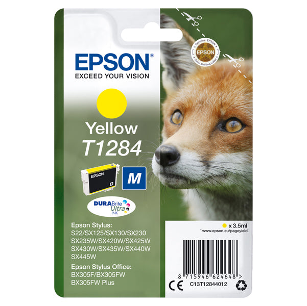 EPSON - C13T12844012 - Epson - Cartuccia ink - Giallo - T1284 - C13T12844012 - 3,5ml - EPST12844012 -  Conf. da 1 Pz.