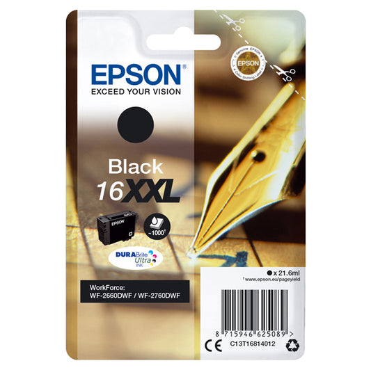 EPSON - C13T16814012 - Epson - Cartuccia ink - 16XXL - Nero - C13T16814012 - 21,6ml - EPST16814012 -  Conf. da 1 Pz.