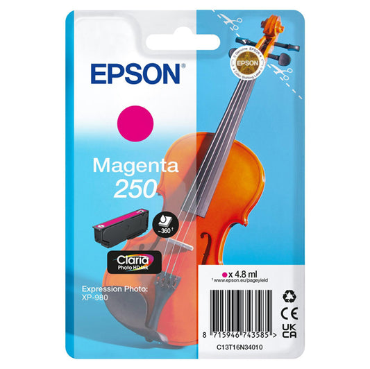 EPSON - C13T16N34010 - Epson - Cartuccia - Magenta  - 205 - Violin Claria- C13T16N34010 - 4,8 ML - EPST16N34010 -  Conf. da 1 Pz.
