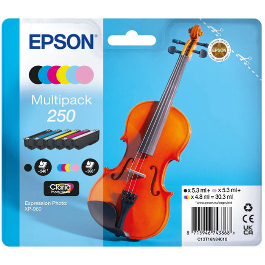 EPSON - C13T16N84010 - Epson - Cartuccia Multipack  - BK-C-M-Y-ML-CL - 205 - Violin Claria- C13T16N84010 - 4,8 ML - EPST16N84010 -  Conf. da 1 Pz.