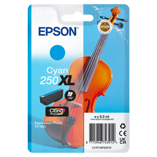 EPSON - C13T16P24010 - Epson - Cartuccia - Ciano - 205XL - Violin Claria- C13T16P24010 - 10,2 ML - EPST16P24010 -  Conf. da 1 Pz.
