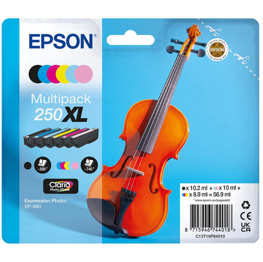 EPSON - C13T16P84010 - Epson - Cartuccia Multipack  - BK-C-M-Y-ML-CL - 205XL - Violin Claria- C13T16P84010 - 4,8 ML - EPST16P84010 -  Conf. da 1 Pz.