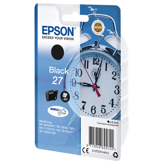 EPSON - C13T27014012 - Epson - Cartuccia ink - 27 - Nero - C13T27014012 - 6,2ml - EPST27014012 -  Conf. da 1 Pz.