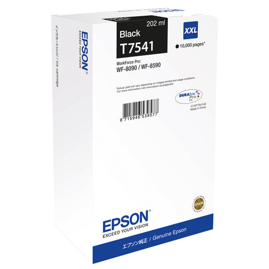 EPSON - C13T75414N - Epson - Cartuccia ink - Nero - T7541 - C13T75414N - 202ml - EPST75414N -  Conf. da 1 Pz.