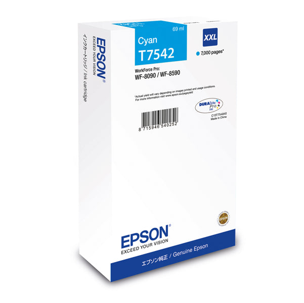 EPSON - C13T754240 - Epson - Cartuccia ink - Ciano - T7542 - C13T754240 - 69ml - EPST754240 -  Conf. da 1 Pz.