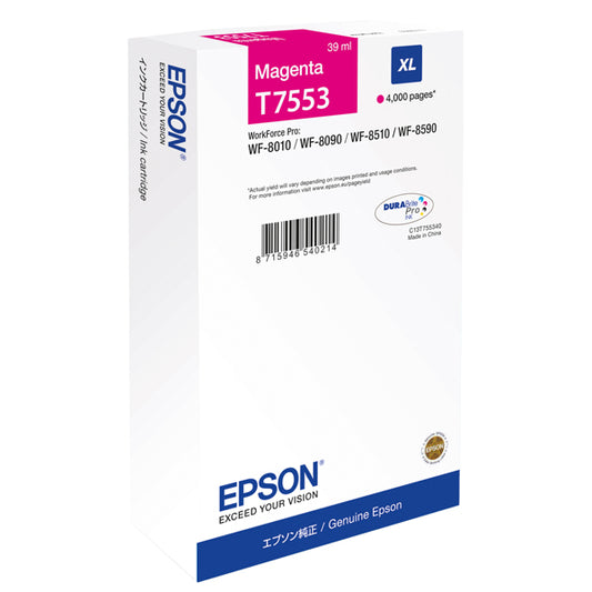 EPSON - C13T75534N - Epson - Tanica - Magenta - T7553 - C13T75534N - 39ml - EPST75534N -  Conf. da 1 Pz.