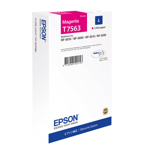 EPSON - C13T75634N - Epson - Tanica - Magenta - T7563 - C13T75634N  - 14ml - EPST75634N -  Conf. da 1 Pz.