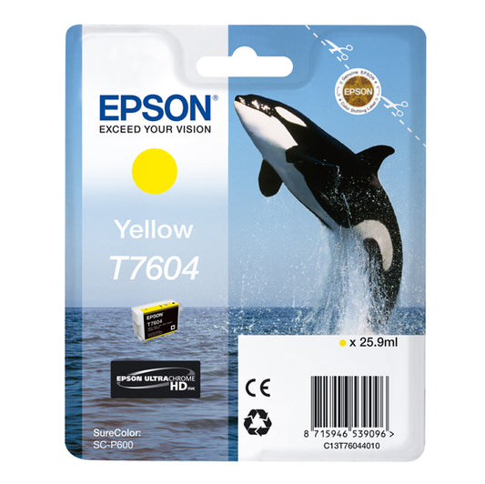 EPSON - C13T76044010 - Epson - Cartuccia ink - Giallo - T7604 - C13T76044010 - 25,9ml - EPST76044010 -  Conf. da 1 Pz.