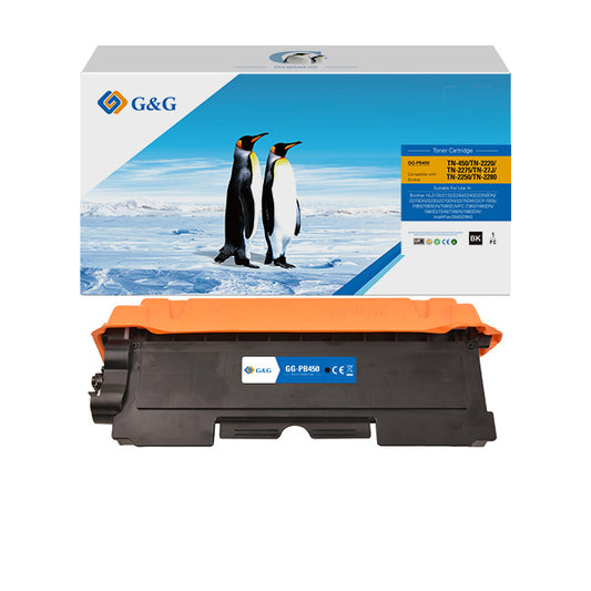 G&G - GG-PB450 - G&G - Toner  Compatibile per Brother HL-2130-2132-2240-2240D-2250DN-2270DW-Nero-2.600 pag - GGNBTN2220 -  Conf. da 1 Pz.