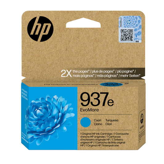 HP - 4S6W6NE - Hp - Cartuccia ink originale - 937e - Ciano - 4S6W6NE - 1.650 pag - HP4S6W6NE -  Conf. da 1 Pz.