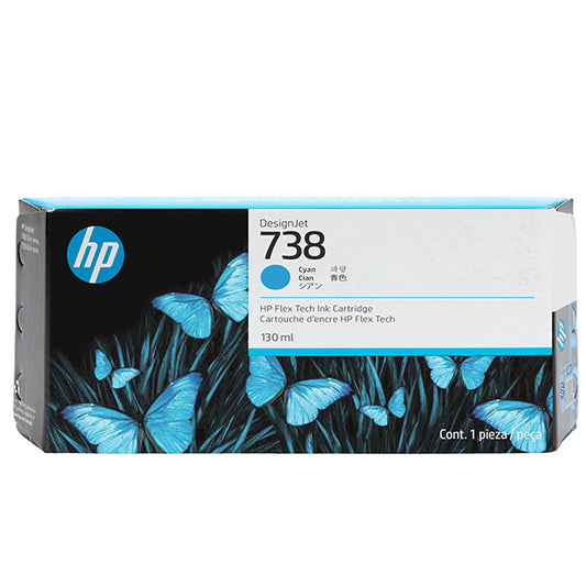 HP - 676M9A - Hp originale - Cartuccia DesignJet Ink 738M - Ciano - 676M9A - 300ml - HP676M9A -  Conf. da 1 Pz.