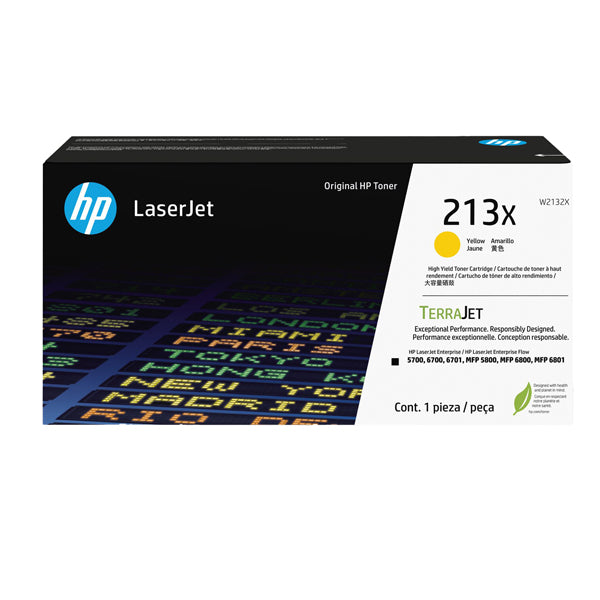 HP - W2132X - Hp -  Toner originale LaserJet HP 213X - Giallo - W2132X - 6.000 pag - HPW2132X -  Conf. da 1 Pz.