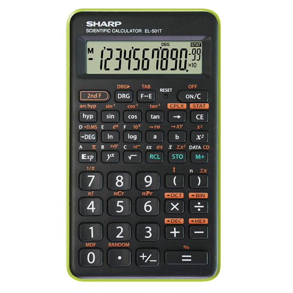 SHARP - EL501TBGR VERDE - Sharp - Calcolatrice scientifica - verde - EL 501TBGR - SHAEL501TBGR -  Conf. da 1 Pz.