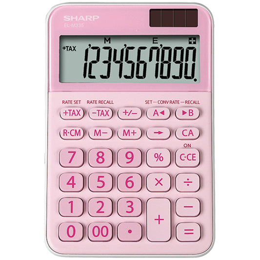SHARP - ELM335 BPK - Sharp - Calcolatrice da tavolo EL M335 - 10 cifre - rosa - ELM335 BPK - SHAELM335BPK -  Conf. da 1 Pz.