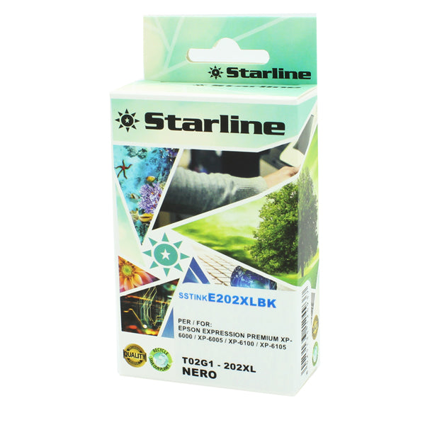 STARLINE - JNEP202B - Starline - Cartuccia Ink compatibile per Epson 202XL - Nero - 24ml - SSTINKE202XLBK -  Conf. da 1 Pz.