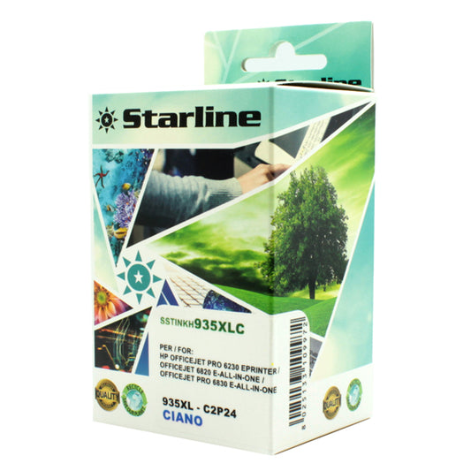 STARLINE - JNHP935C - Starline - Cartuccia ink Compatibile - per HP 935XL - Ciano - C2P24AE - 935XL 27ml - SSTINKH935XLC -  Conf. da 1 Pz.