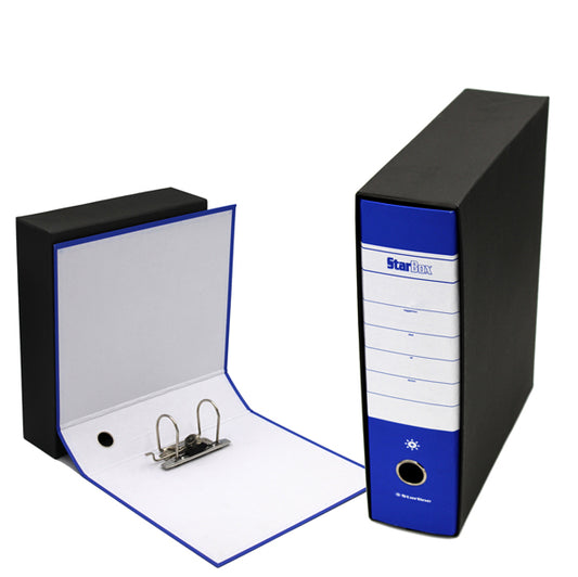STARLINE - 0201935.BL - Registratore Starbox - dorso 8 cm - commerciale 23 x 30 cm - blu - Starline - STL4008 -  Conf. da 1 Pz.
