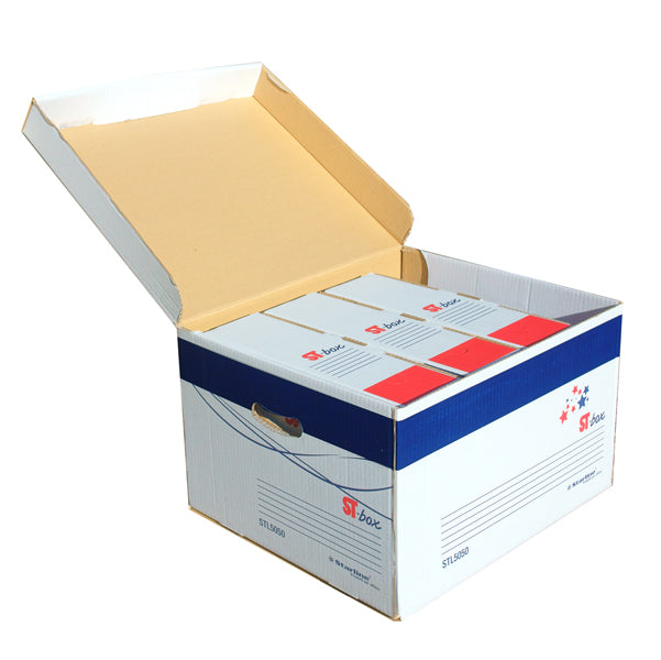 STARLINE - 8800.1903 - Scatola archivio ST-box - con coperchio - 37,5 x 42,5 x 26,5 cm - Starline - STL5050 -  Conf. da 5 Pz.