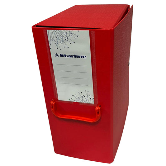 STARLINE - YCP-PPL20RO-STL5094 - Scatola archivio con maniglia - dorso 20 cm - 25 x 35 cm - rosso - Starline - STL5094 -  Conf. da 1 Pz.