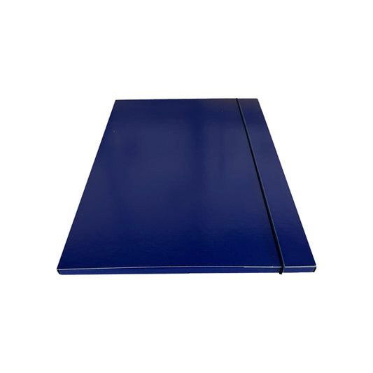 STARLINE - CP01ELBL-STL5300 - Cartella 3 lembi con elastico - 25 x 34 cm - dorso 1cm - blu - Starline - STL5300 -  Conf. da 5 Pz.