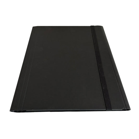 STARLINE - CP7GR-STL5405 - Cartella 3 lembi con elastico piatto - A4 -dorso variabile - grigio - Starline - STL5405 -  Conf. da 5 Pz.