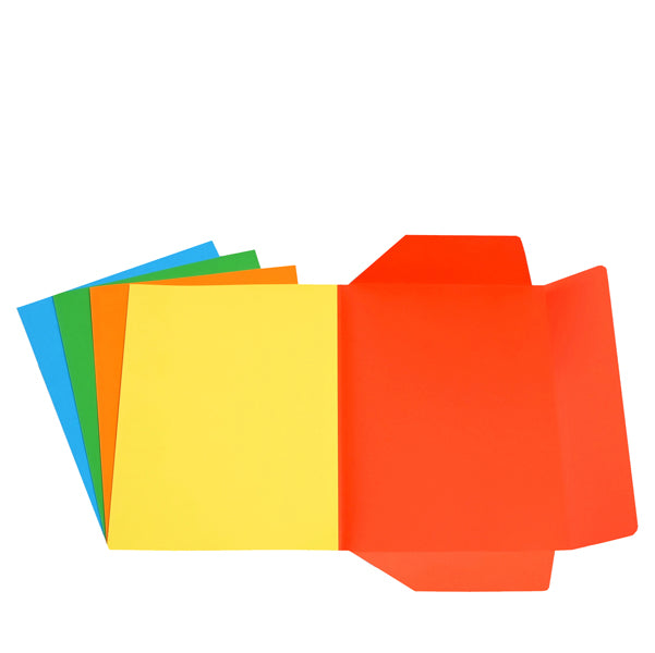 STARLINE - OD0112BLXXXAH15 - Cartellina 3 lembi - 200 gr - 25 x 34,5 cm - cartoncino bristol - 5 colori assortiti - Starline - conf. 25 pezzi - STL6111 -  Conf. da 1 Pz.