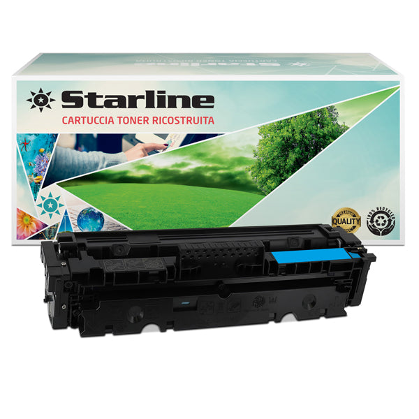 STARLINE - K18642TA - Starline - Toner Ricostruito per HP 415A - Ciano - W2031A - 2.100 pag - STLHW2031A -  Conf. da 1 Pz.