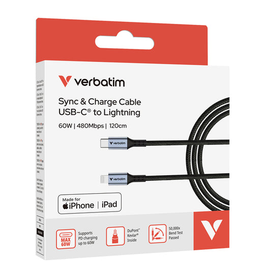 VERBATIM - 31844 - Verbatim - Cavo USB-C a Lightning - 31844 - 120cm - VERB31844 -  Conf. da 1 Pz.