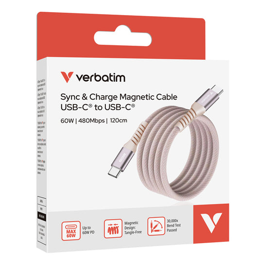 VERBATIM - 38153 - Verbatim - Cavo USB-C to USB-C - Rosa - 31853 - 120cm - VERB31853 -  Conf. da 1 Pz.