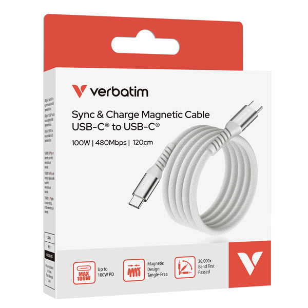 VERBATIM - 31854 - Verbatim - Cavo USB-C to USB-C 100W - Grigio - 31854 - 120cm - VERB31854 -  Conf. da 1 Pz.