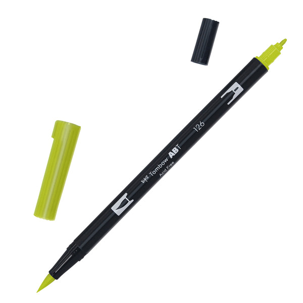 TOMBOW - PABT-126 - Pennarello Dual Brush 126 - light olive - Tombow - 100035 -  Conf. da 6 Pz.