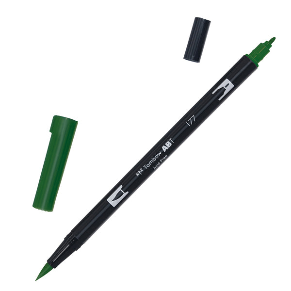 TOMBOW - PABT-177 - Pennarello Dual Brush 177 - dark jade - Tombow - 100037 -  Conf. da 6 Pz.