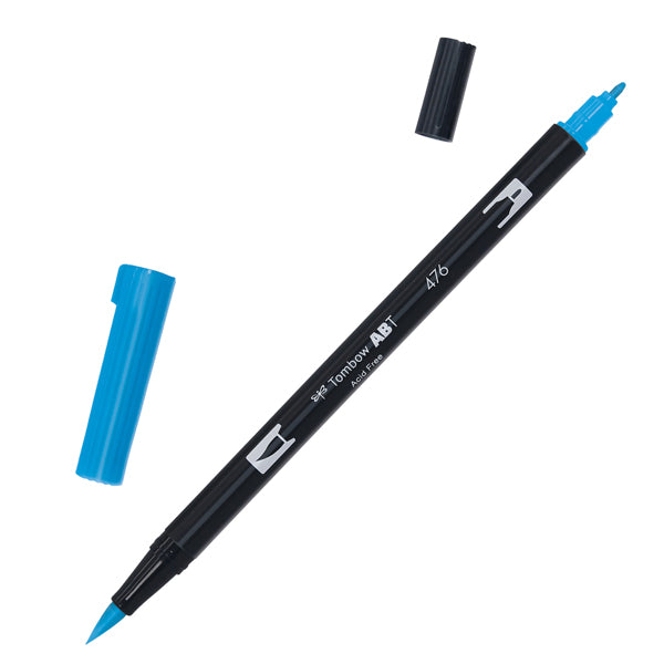 TOMBOW - PABT-476 - Pennarello Dual Brush 476 - cyan - Tombow - 100042 -  Conf. da 6 Pz.