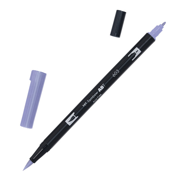 TOMBOW - PABT-603 - Pennarello Dual Brush 603 - periwinkle - Tombow - 100045 -  Conf. da 6 Pz.