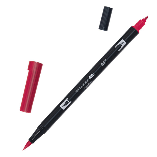 TOMBOW - PABT-847 - Pennarello Dual Brush 847 - crimson - Tombow - 100049 -  Conf. da 6 Pz.