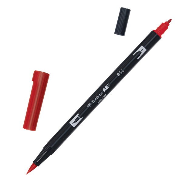 TOMBOW - PABT-856 - Pennarello Dual Brush 856 - chinese red - Tombow - 100050 -  Conf. da 6 Pz.