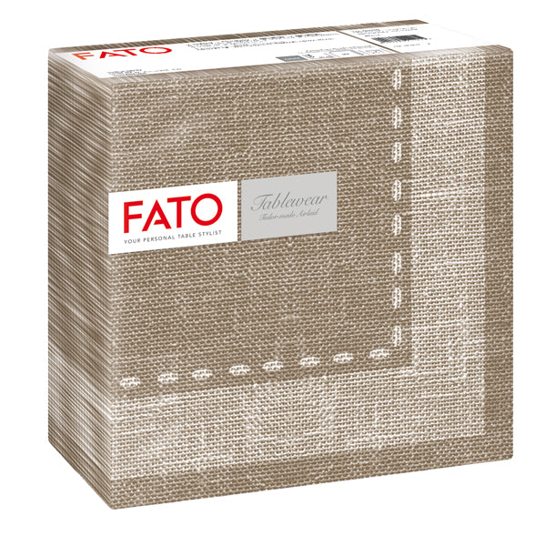 FATO - 88403800 - Tovagliolo linea AirLaid - carta - 40 x 40 cm - cachemire-caffE' - Fato - conf. 50 pezzi - 100068 -  Conf. da 1 Pz.
