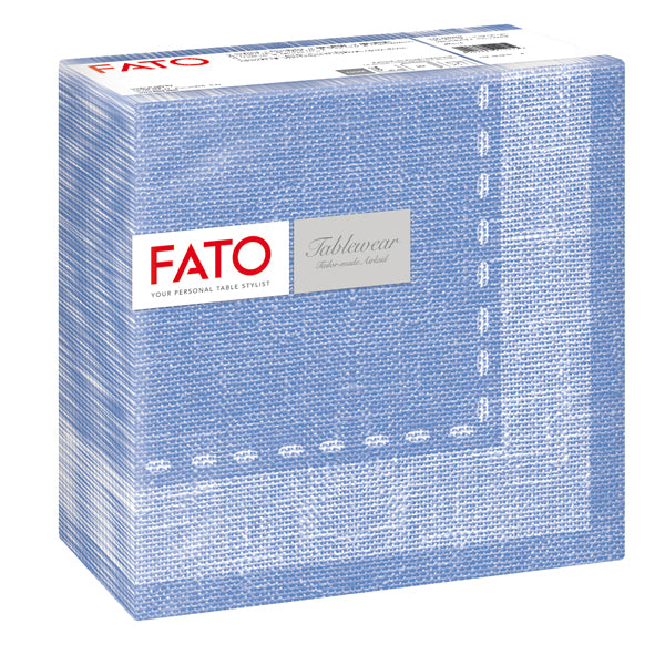 FATO - 88403700 - Tovagliolo linea AirLaid - carta - 40 x 40 cm - cachemire-blu - Fato - conf. 50 pezzi - 100069 -  Conf. da 1 Pz.
