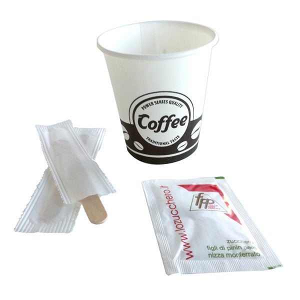 FIGLI DI PININ PERO - PPZUKITOCS50E - Serving kit - 50 bicchierini + 50 bustine zucchero + 50 palettine - Figli di Pinin Pero - 100148 -  Conf. da 1 Pz.