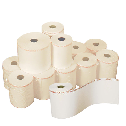 SABACART - 15325702012BX - Rotolo per POS e carte di credito - 57 mm x 20 m - diametro esterno 64 mm - anima 12 mm - carta chimica a 2 copie - Sabacart - blister 10 pezzi - 100182 -  Conf. da 1 Pz.