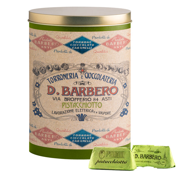 D. Barbero - METALGP - Gianduiotti - in scatola di metallo - gusto pistacchio - 150 gr  - Barbero - 100188 -  Conf. da 1 Pz.